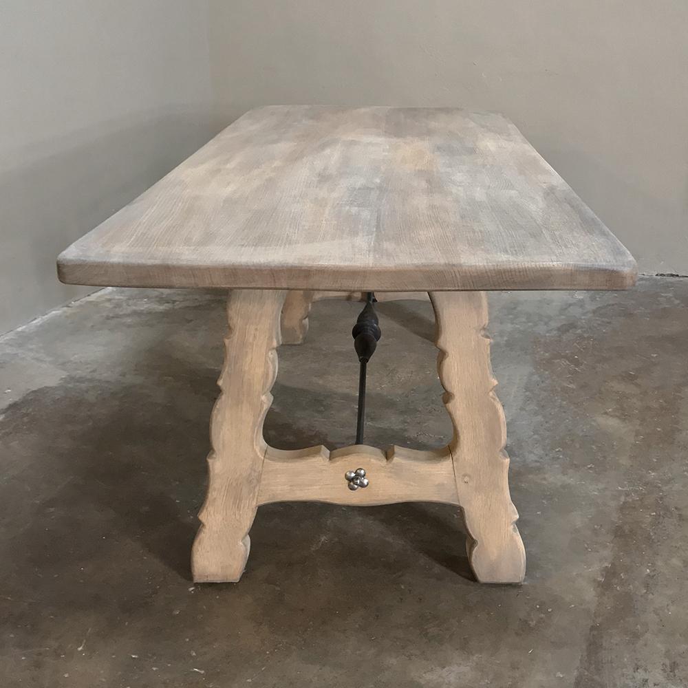 Rustic Spanish Stripped Oak Dining Table 3