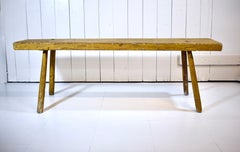 Rustic Splay Leg Primitive Mortis & Tenon Bench