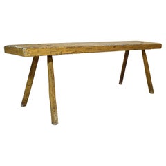 Rustic Splay Leg Primitive Mortis & Tenon Bench