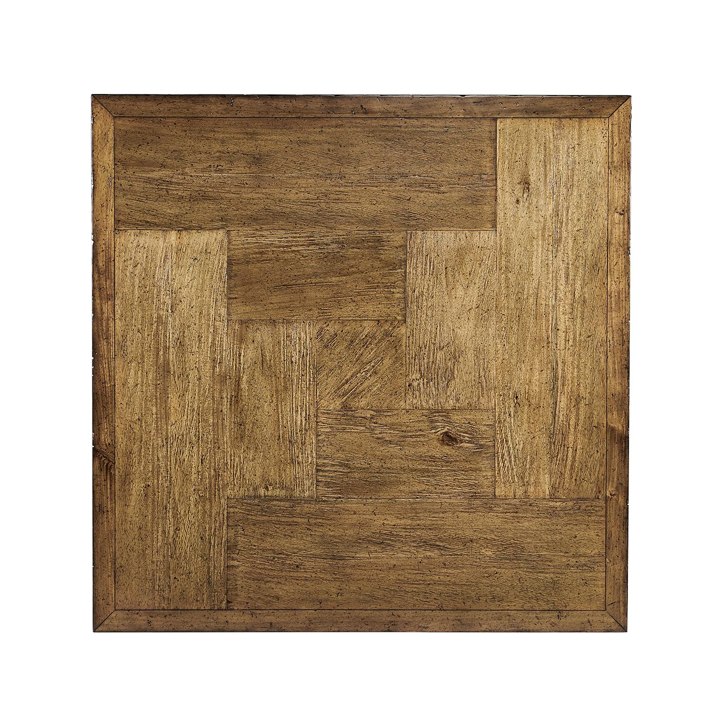 Vietnamien Table basse carrée rustique en vente