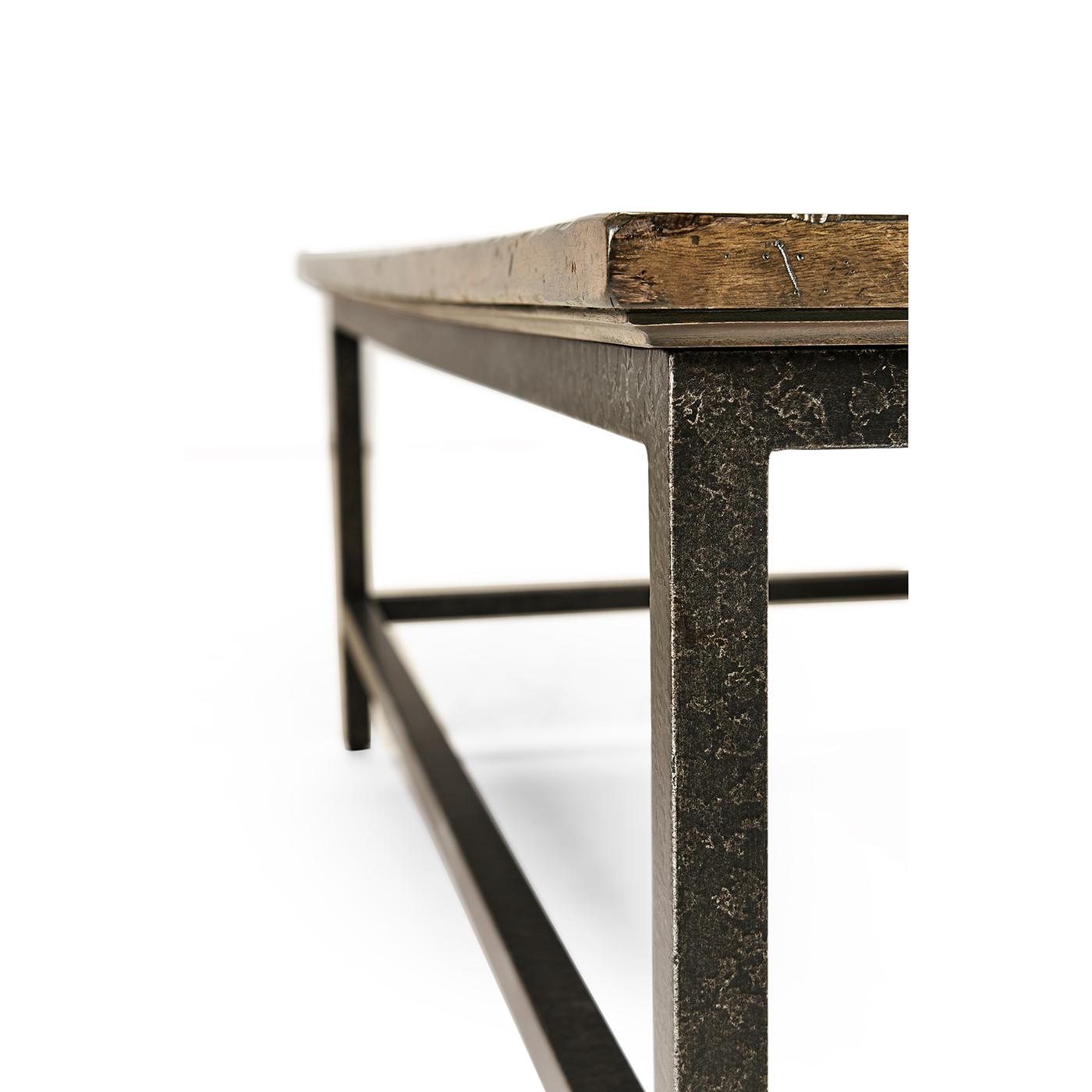 Fer Table basse carrée rustique en vente