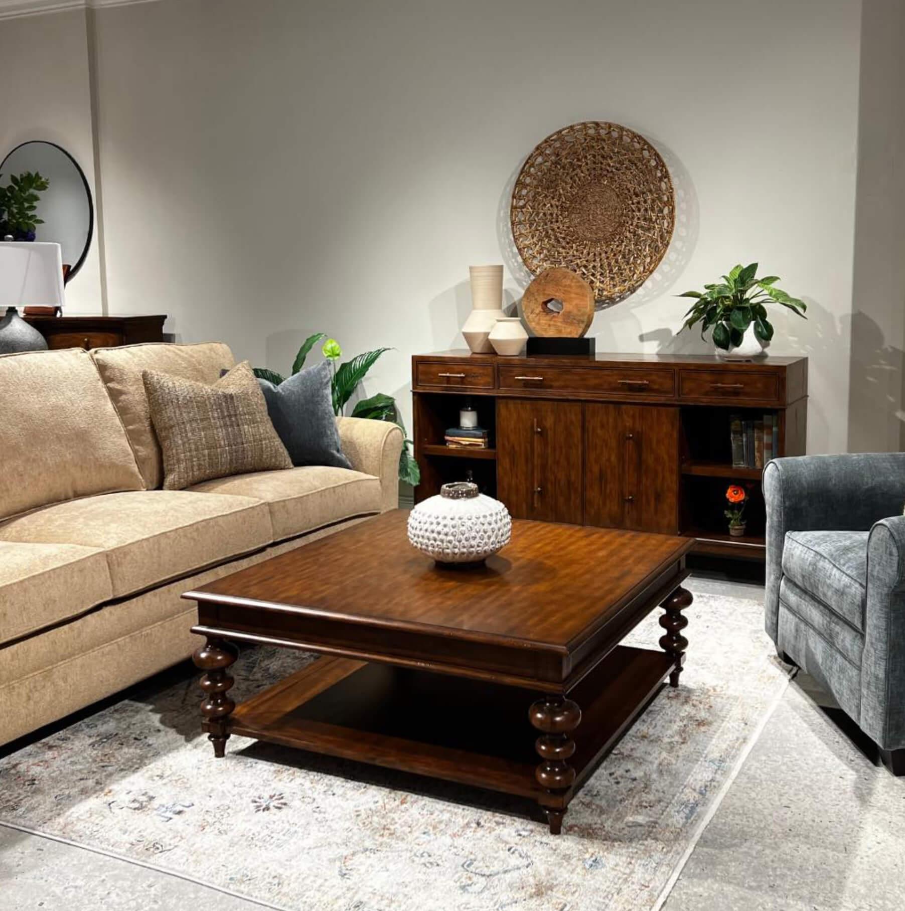 square rustic coffee table