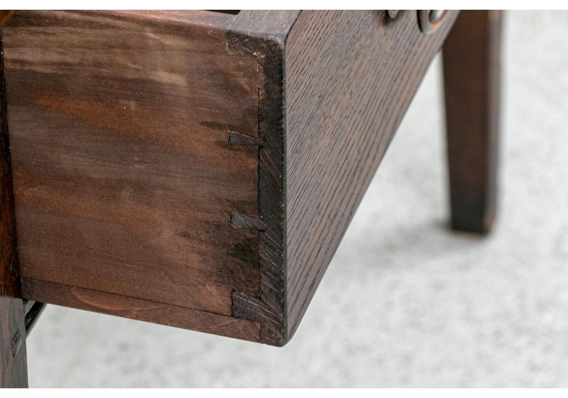 Console rustica in Oak macchiato in vendita 14