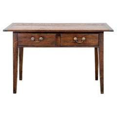 Rustic Stained Oak Console