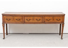 Rustic Star Inlaid Antique Console Table/ Server