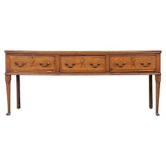 Rustic Star Inlaid Antique Console Table/ Server