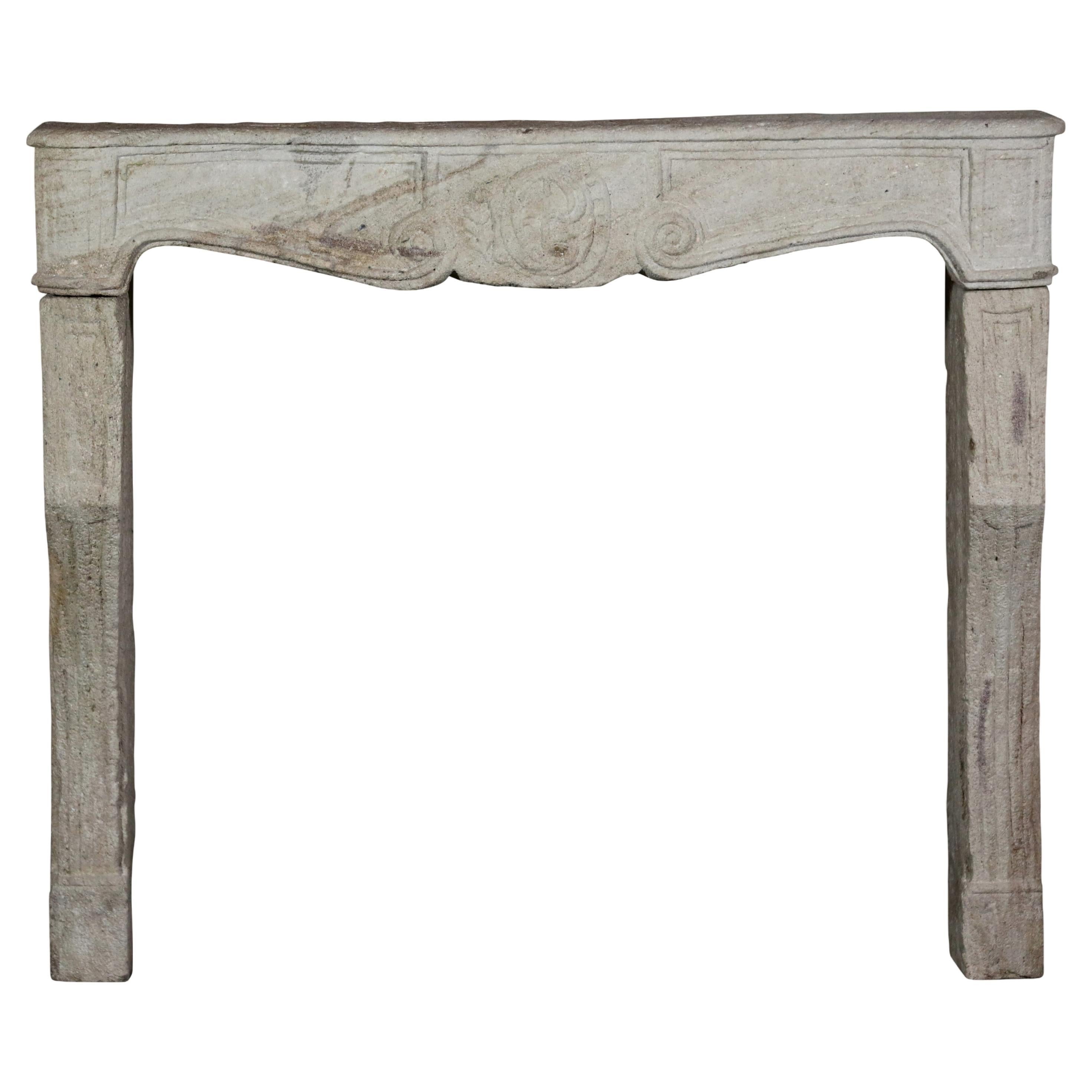 Rustic Stone Fireplace Surround From France For Authentic Interior Creation For Sale