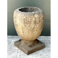 Rustic Stone Garden Planter