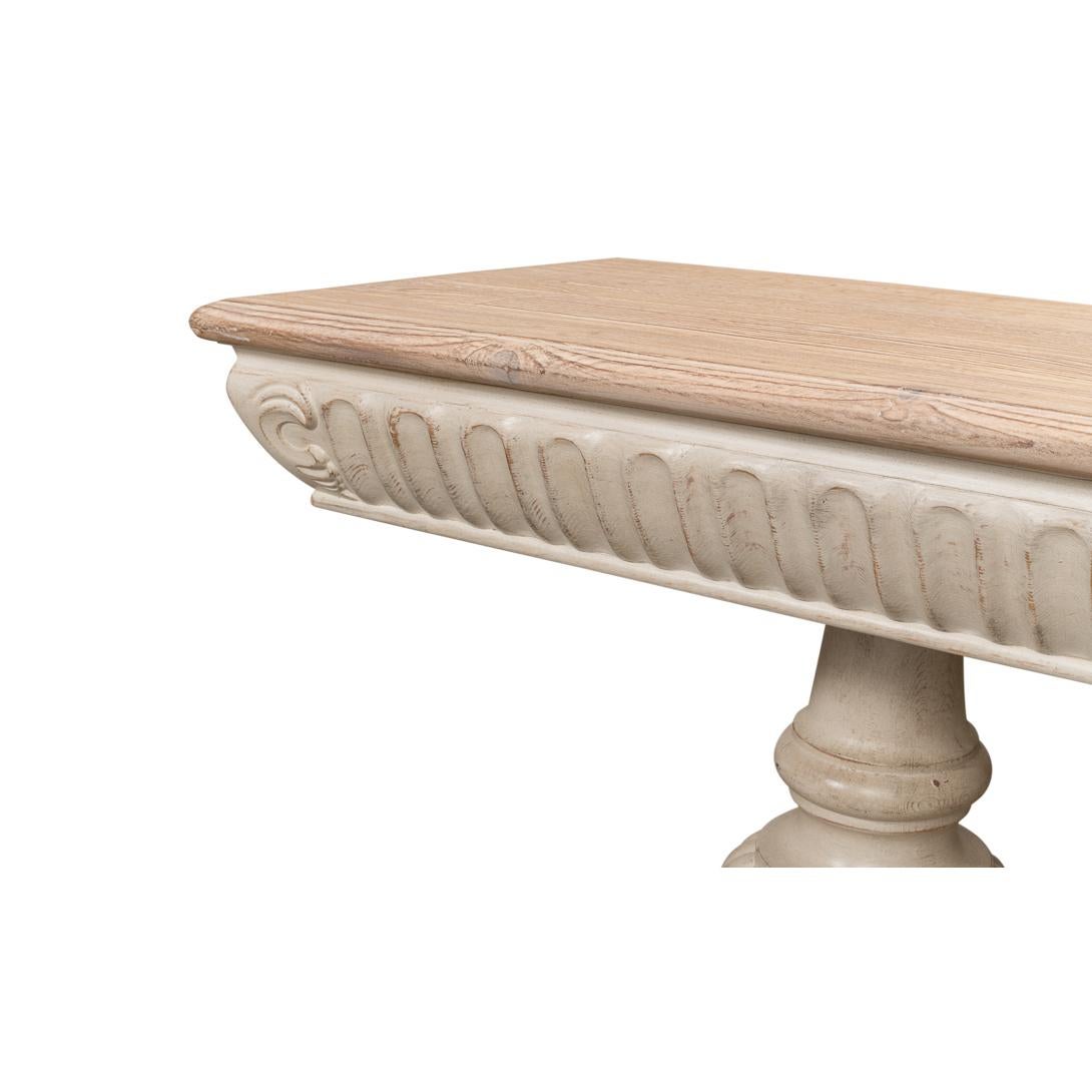 Rustic Stone Gray Console Table For Sale 4