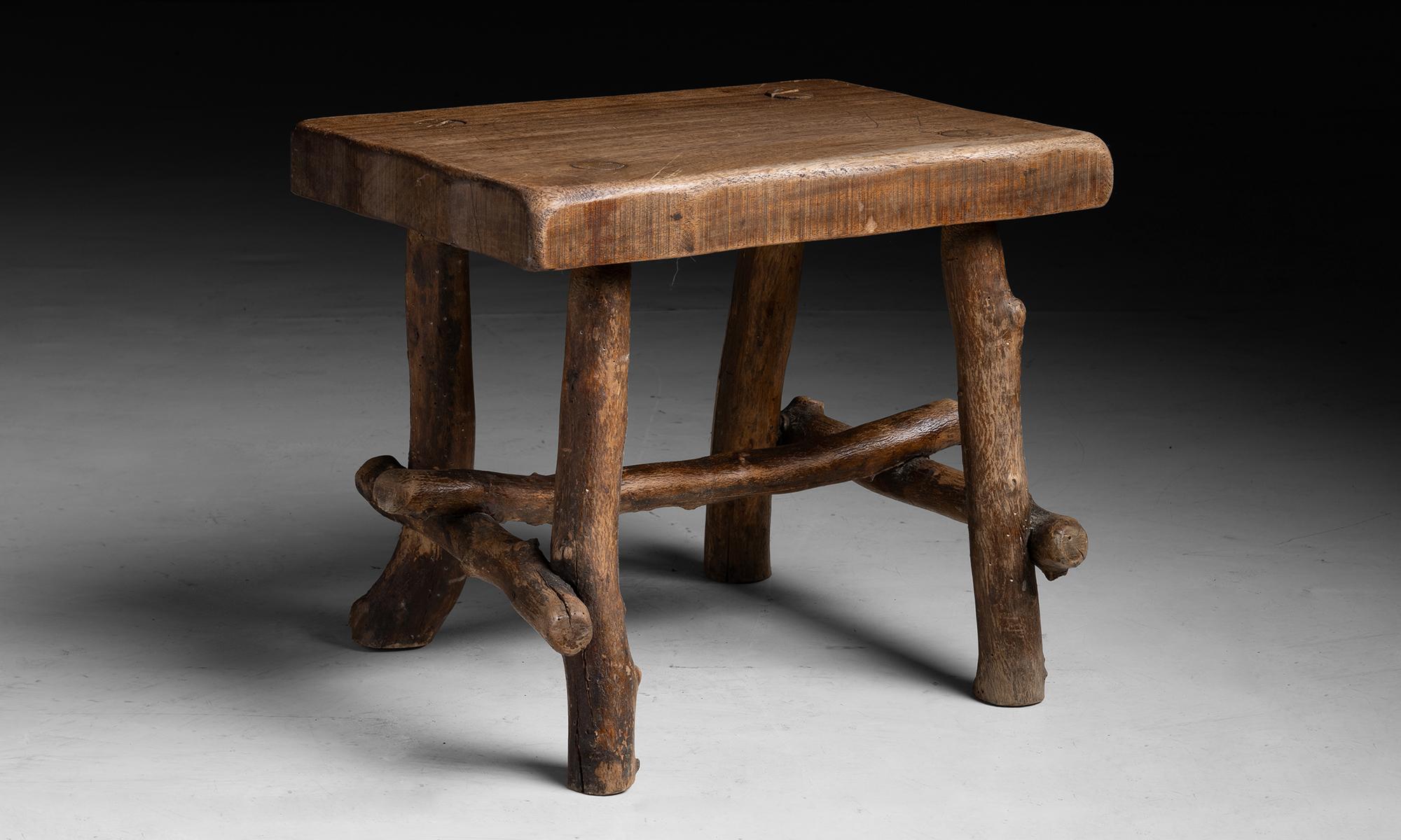 French Rustic Stool, France circa 1950 For Sale