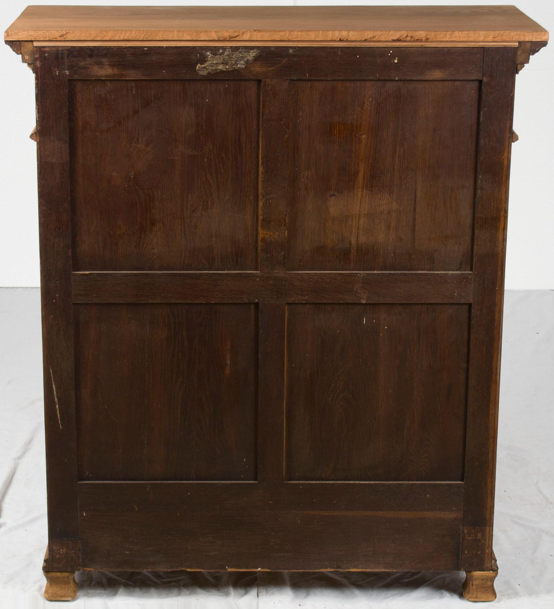 Rustic Stripped Oak French Renaissance Style Display Cabinet Cupboard For Sale 5