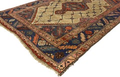Antique Persian Hamadan Accent Rug with Rustic Artisan Modern Style