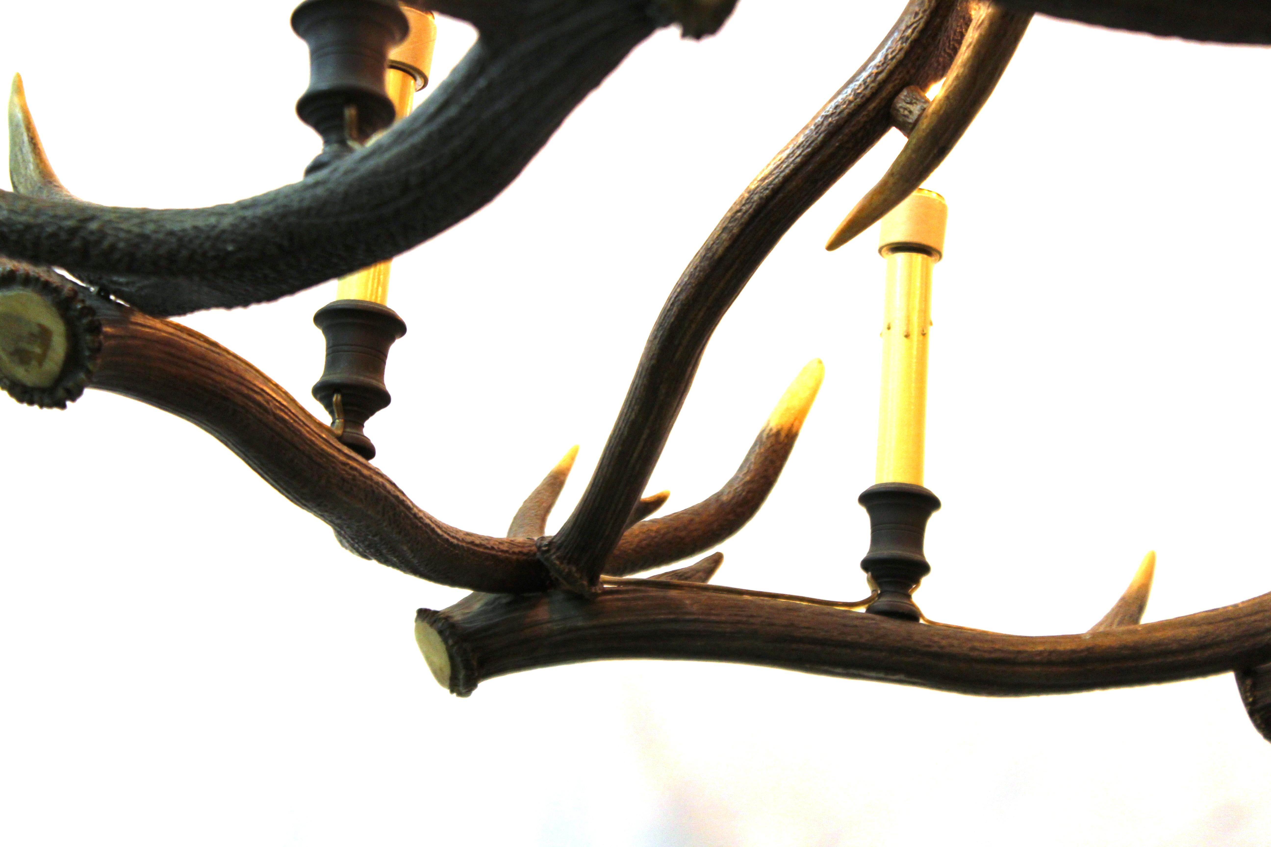 rustic antler chandelier