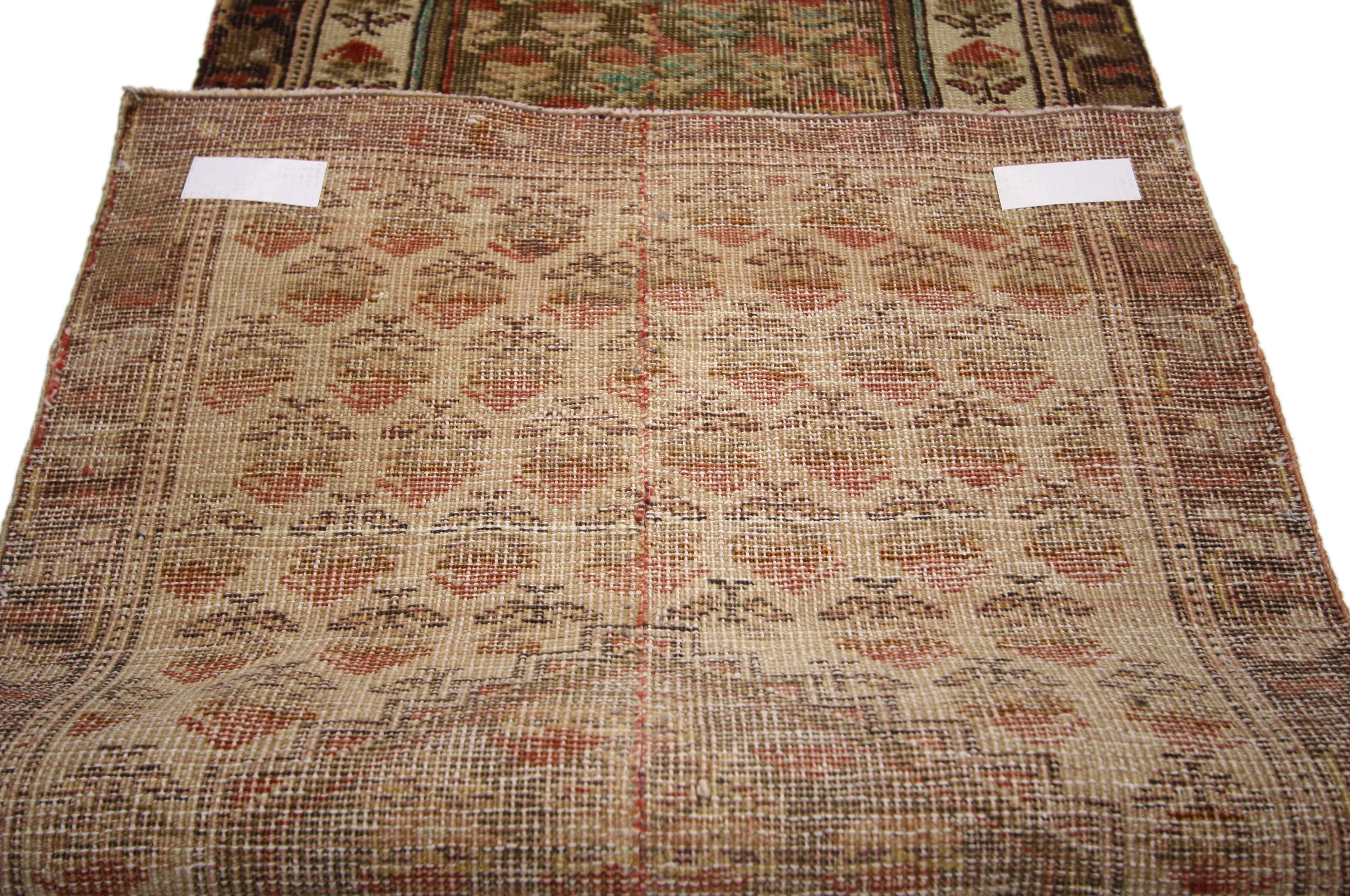 XX secolo Tappeto Oushak Turco Vintage Distressed in stile rustico in vendita