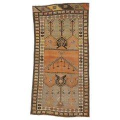 Rustic Style Distressed Vintage Turkish Oushak Rug