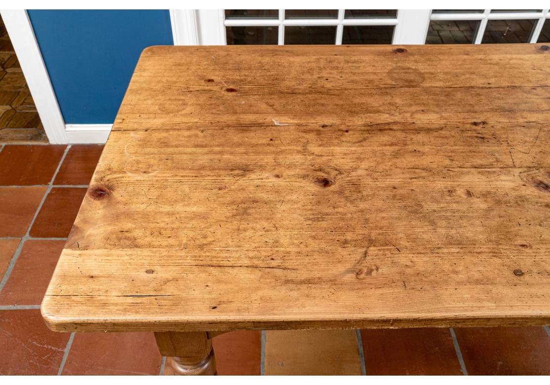 Rustic Style Pine Farm Table For Sale 1
