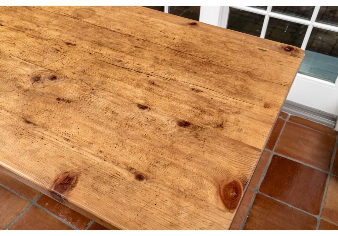 Rustic Style Pine Farm Table For Sale 3
