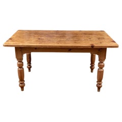 Vintage Rustic Style Pine Farm Table