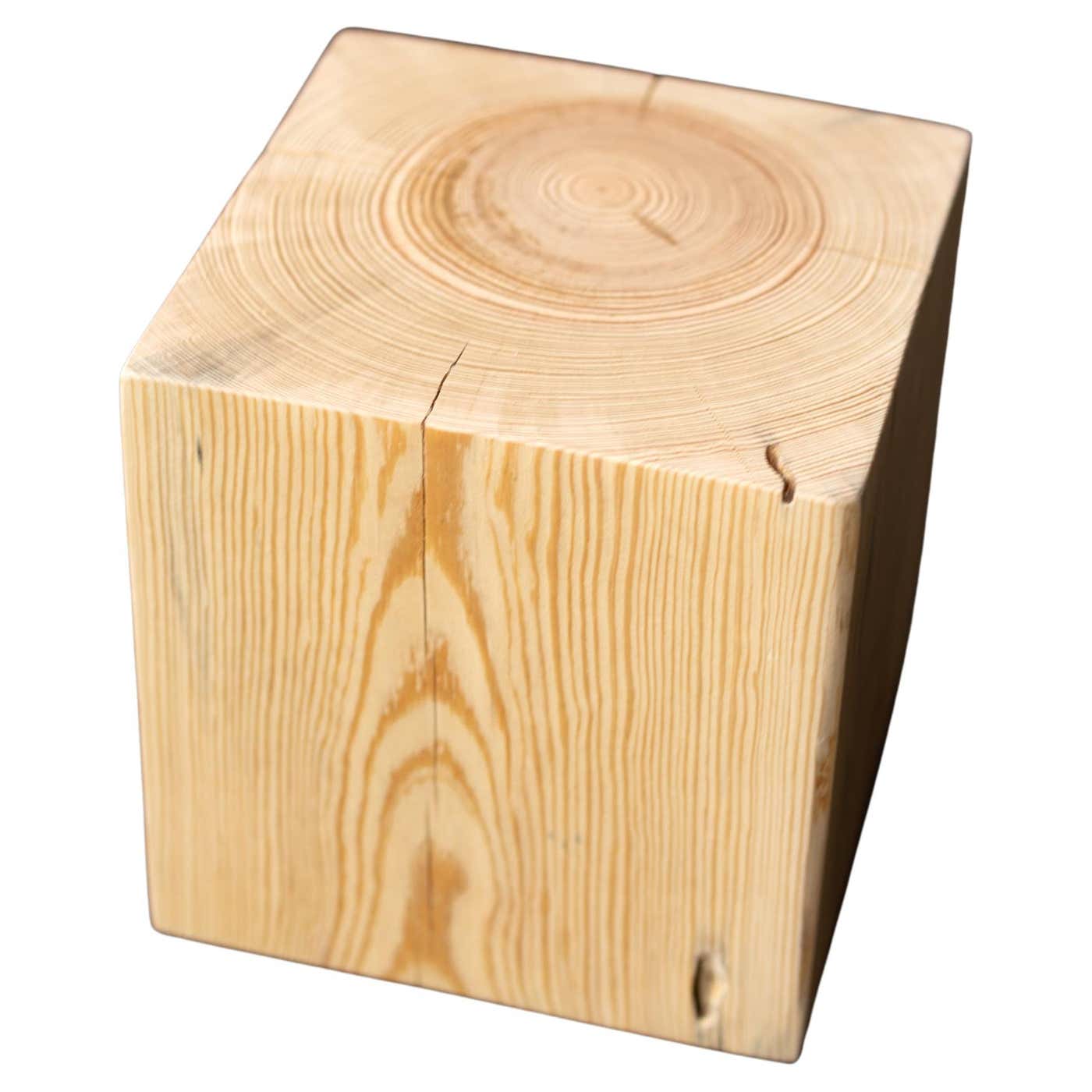 Timber Cube Rounded Edges Rustic Style Solid Wood Cube Side Salvaged Pine by Alabama Sawyer 12 ...