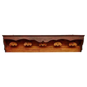Rustic Style Spanish Wood Wall Coat Hanger For Sale at 1stDibs