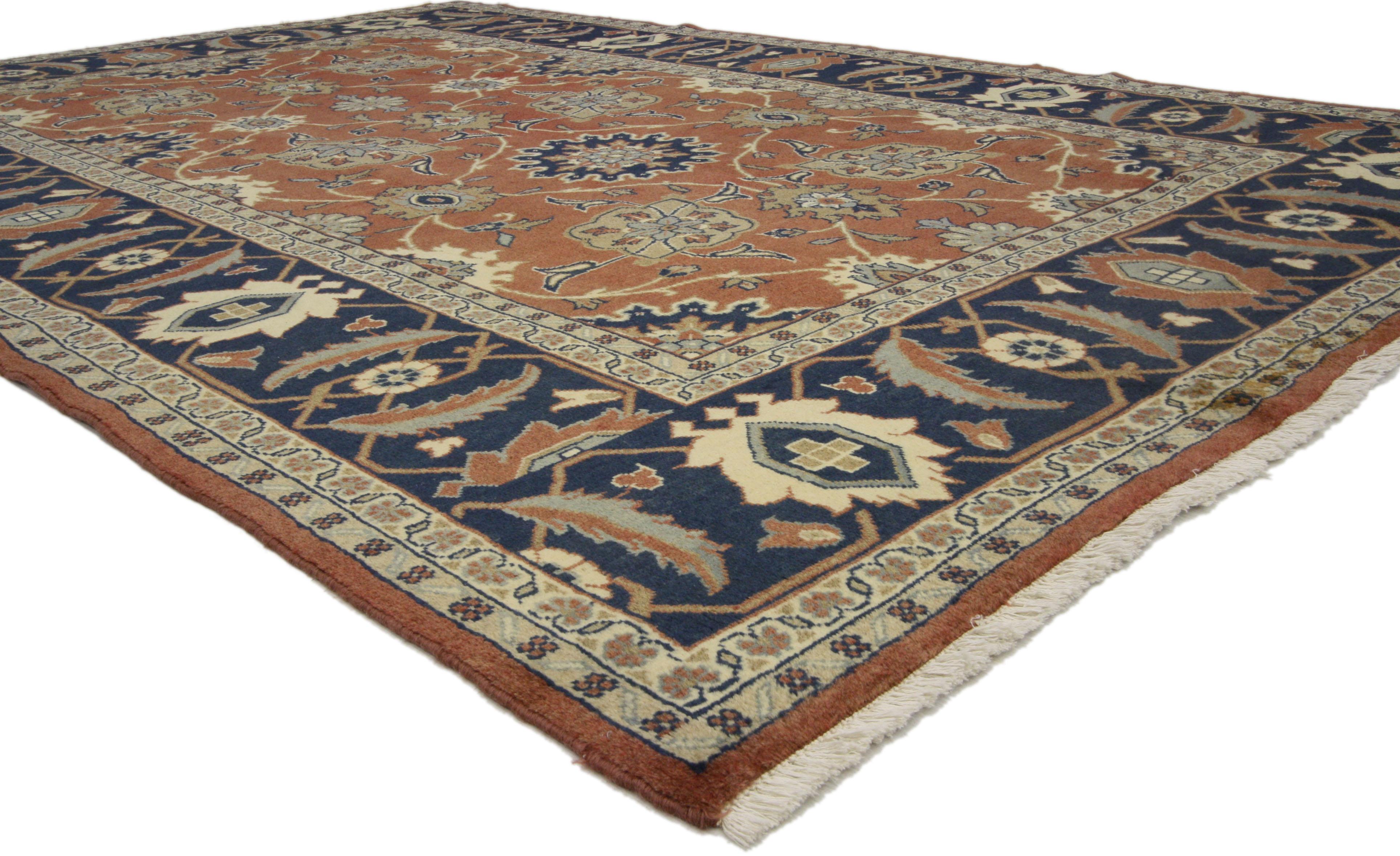 Persischer Mahal-Teppich im rustikalen Stil (Rustikal) im Angebot