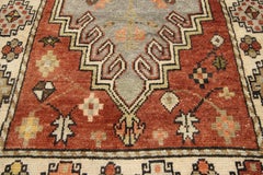 Rustic Style Vintage Turkish Oushak Runner, Hallway Runner