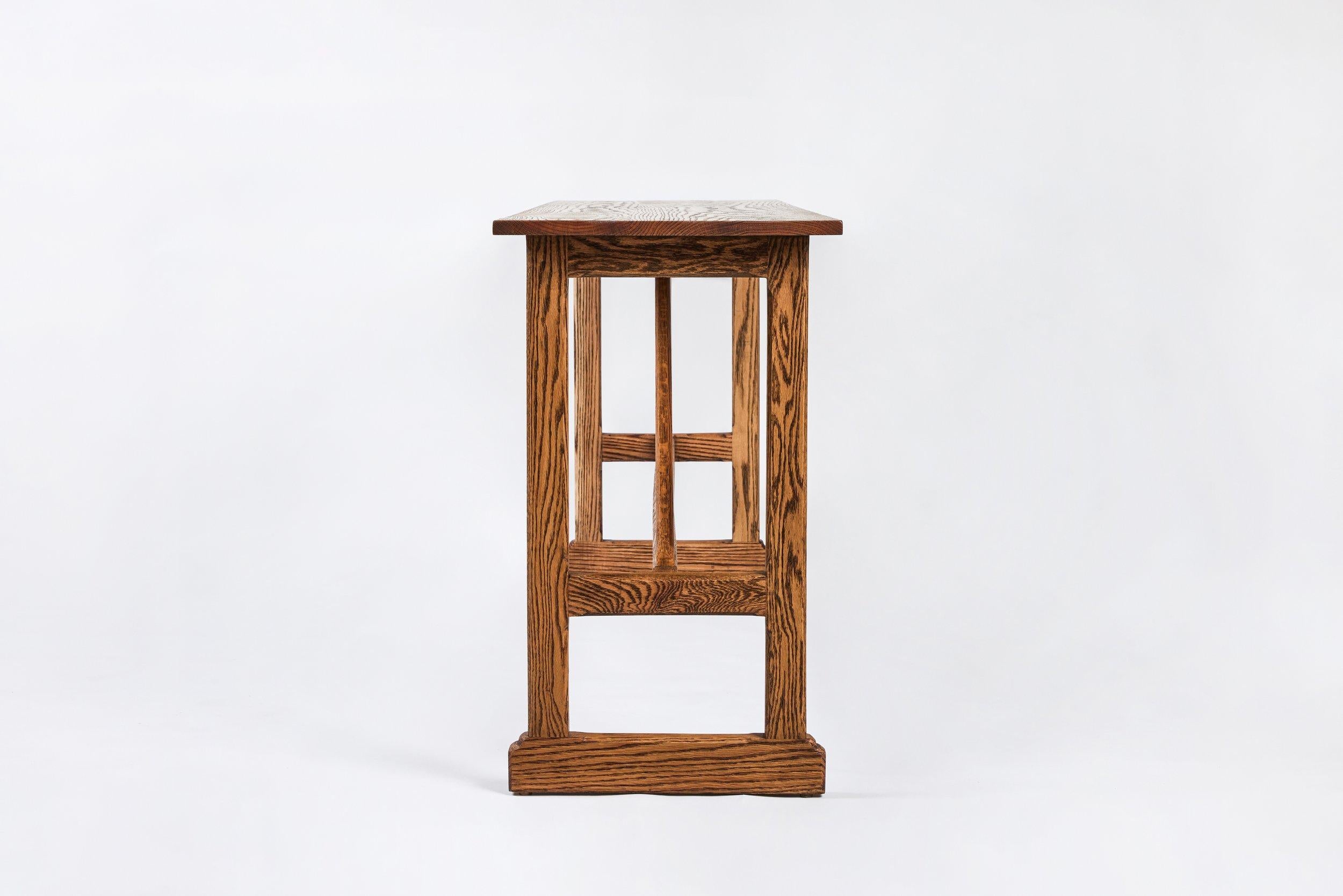 Console a cavalletto in stile rustico West, grande in Edo su Oak di Martin and Brockett in vendita 7
