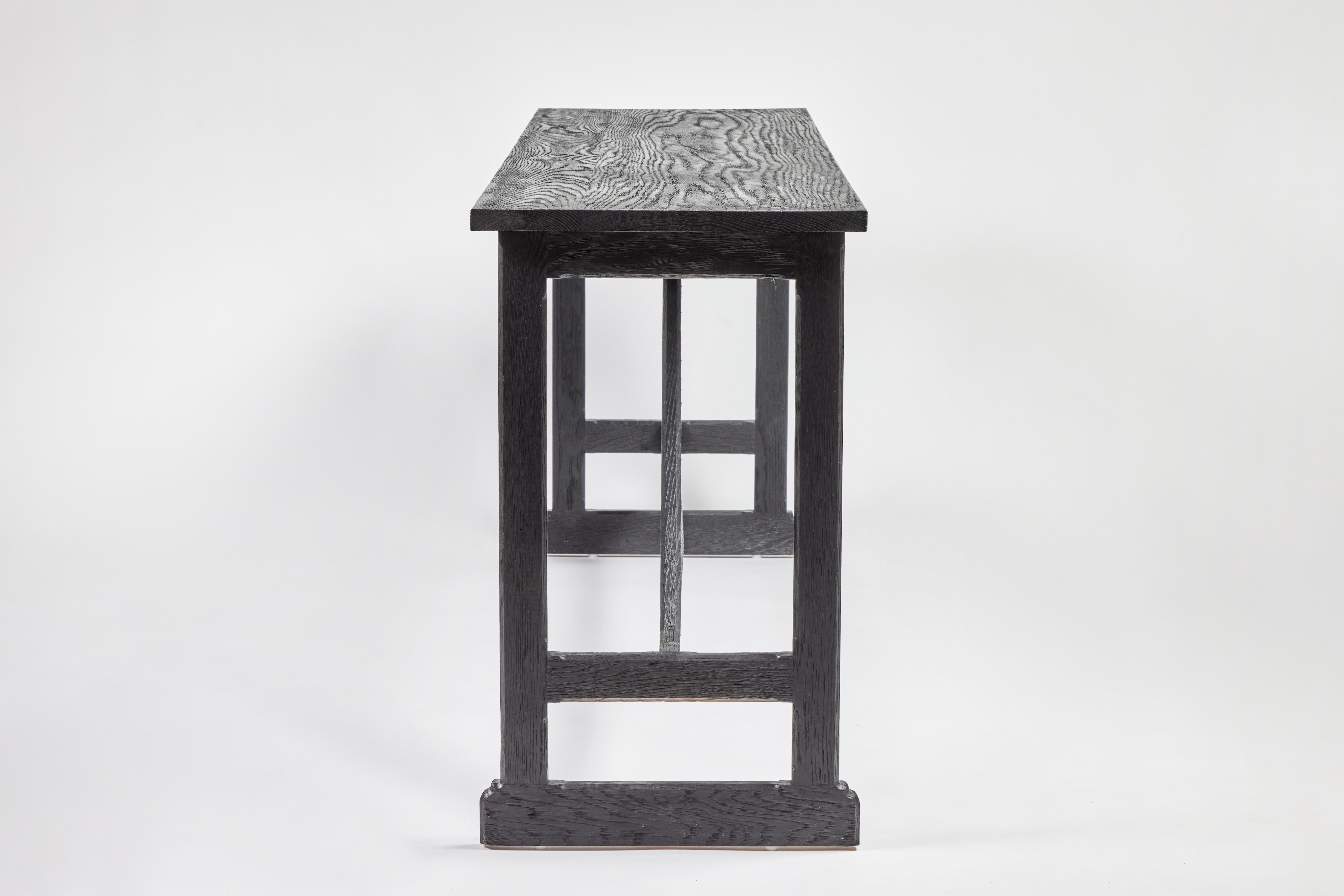 Console a cavalletto in stile rustico West, grande in Edo su Oak di Martin and Brockett in vendita 1