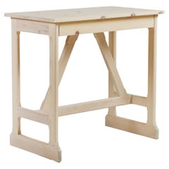 Rustic Style West Trestle Side Table by Martin and Brockett in Soap on Pine
