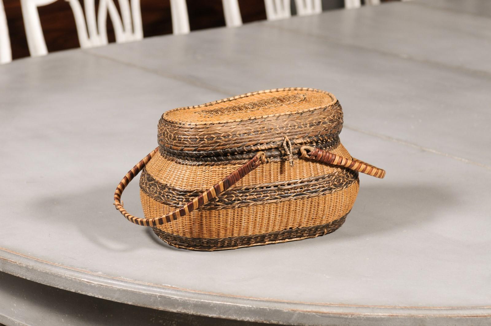 two tone wicker baskets