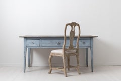 Rustic Swedish Neoclassical Work Table in Neoclassical Style