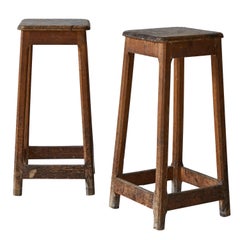 Rustic Tall Pedestal Stool