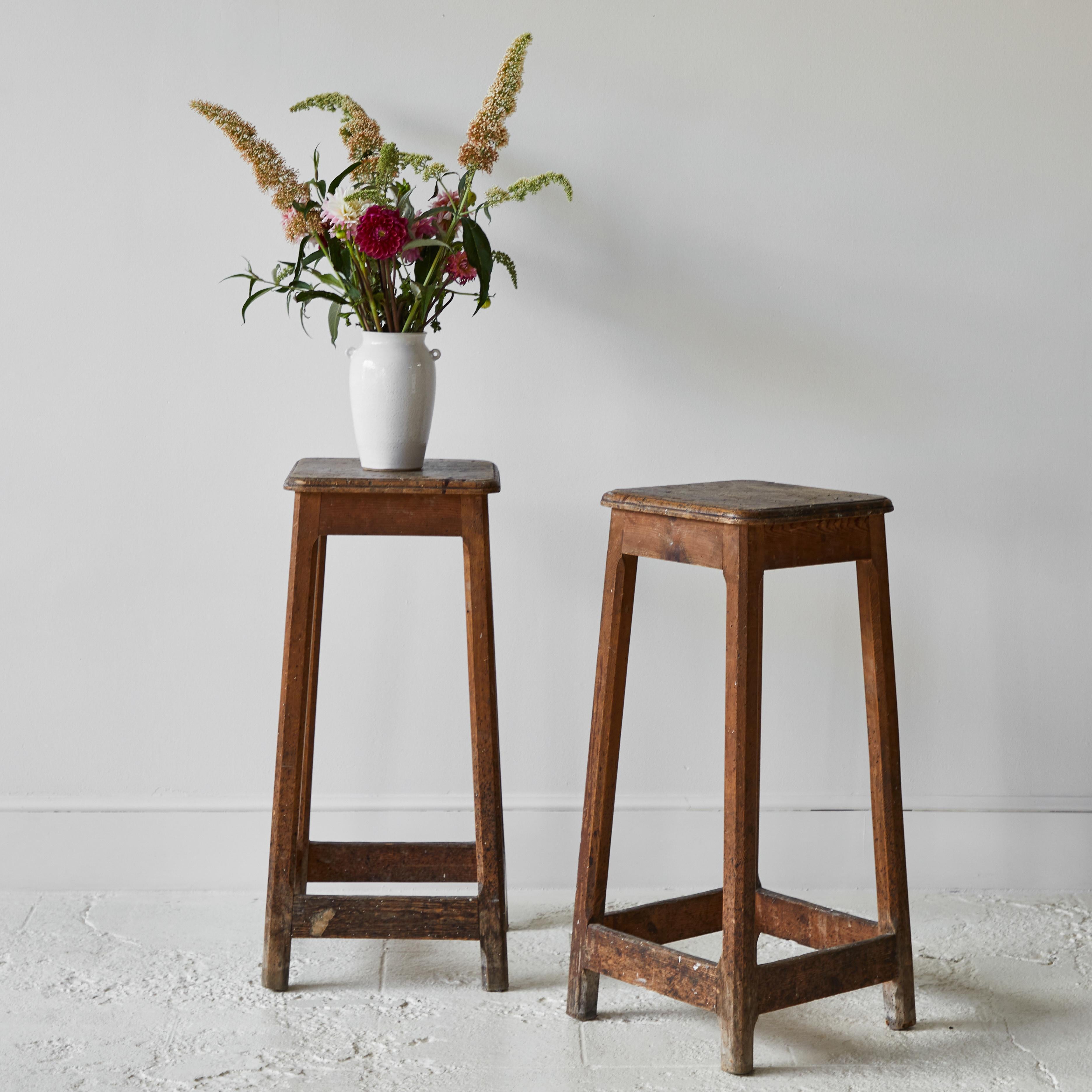 tall rustic stool