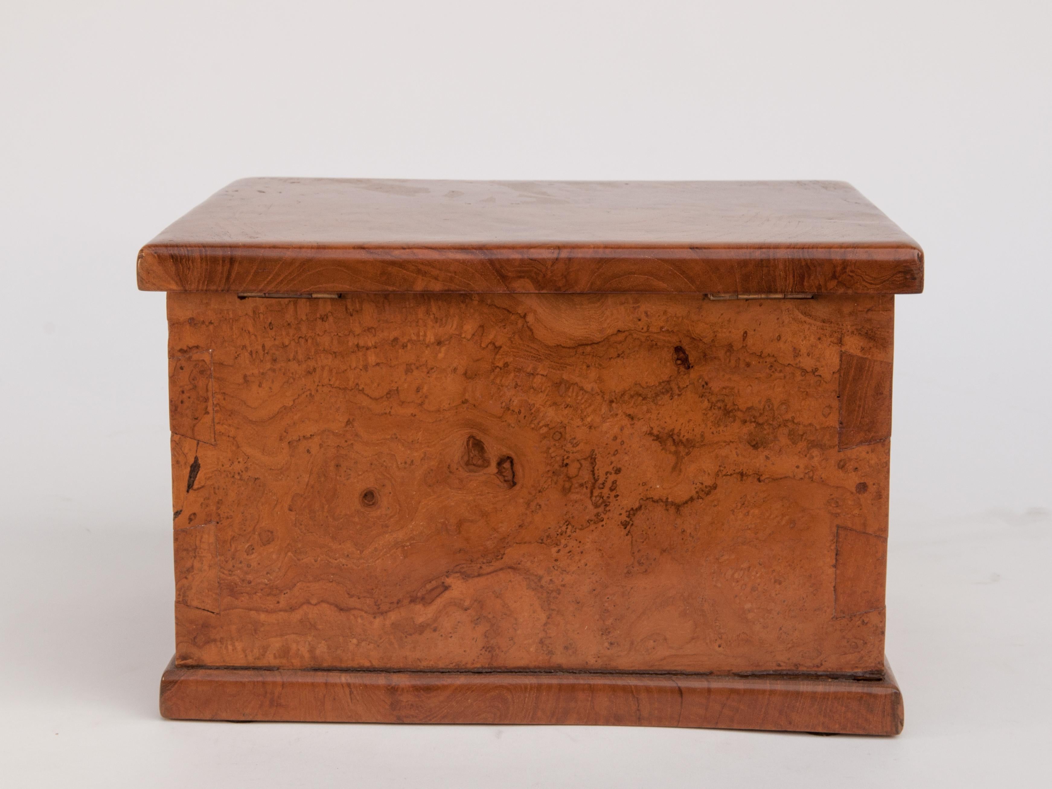 Rustic Teak Burlwood Box, Java, Late 20th Century 4
