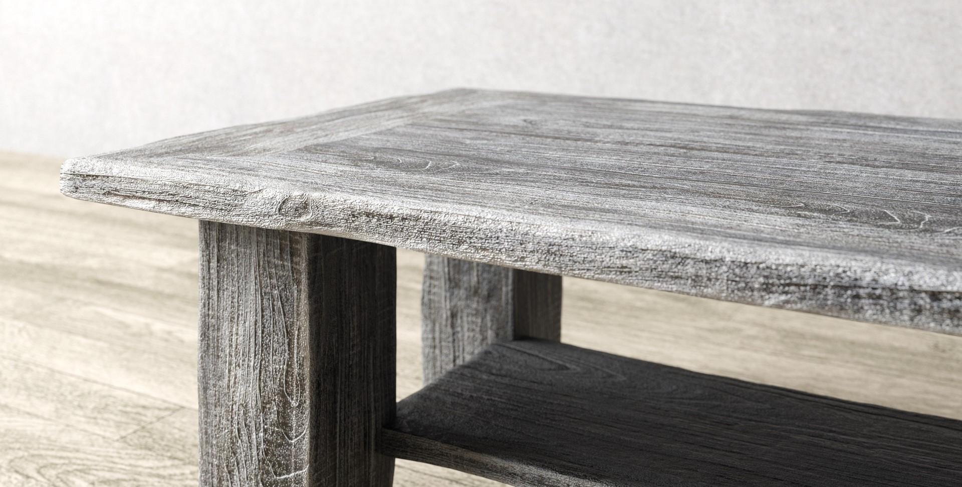 distressed wood coffee table