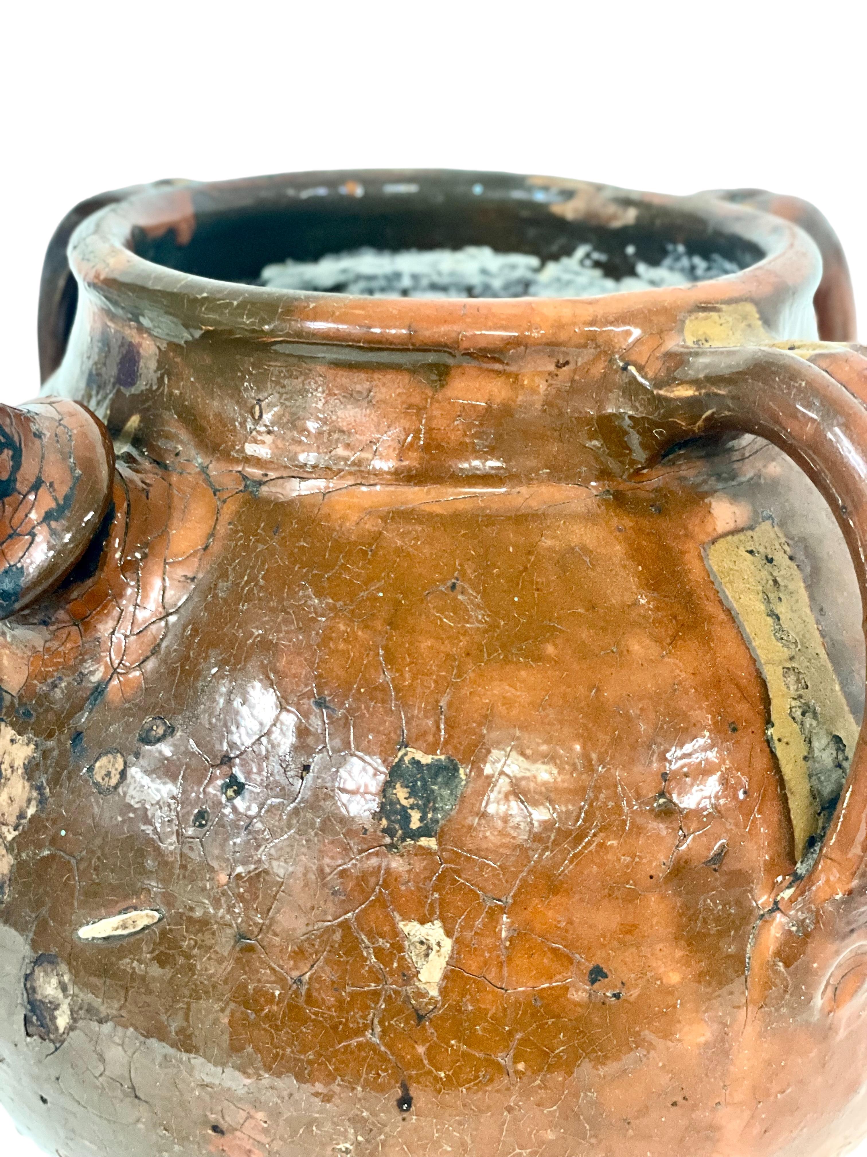 19th C. Terracotta Jug with Three Handles For Sale 6