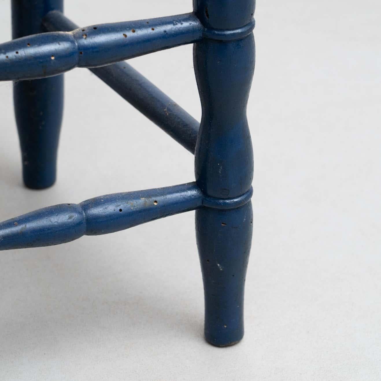Sedia tradizionale rustica in Wood dipinta a mano, circa 1940 in vendita 8