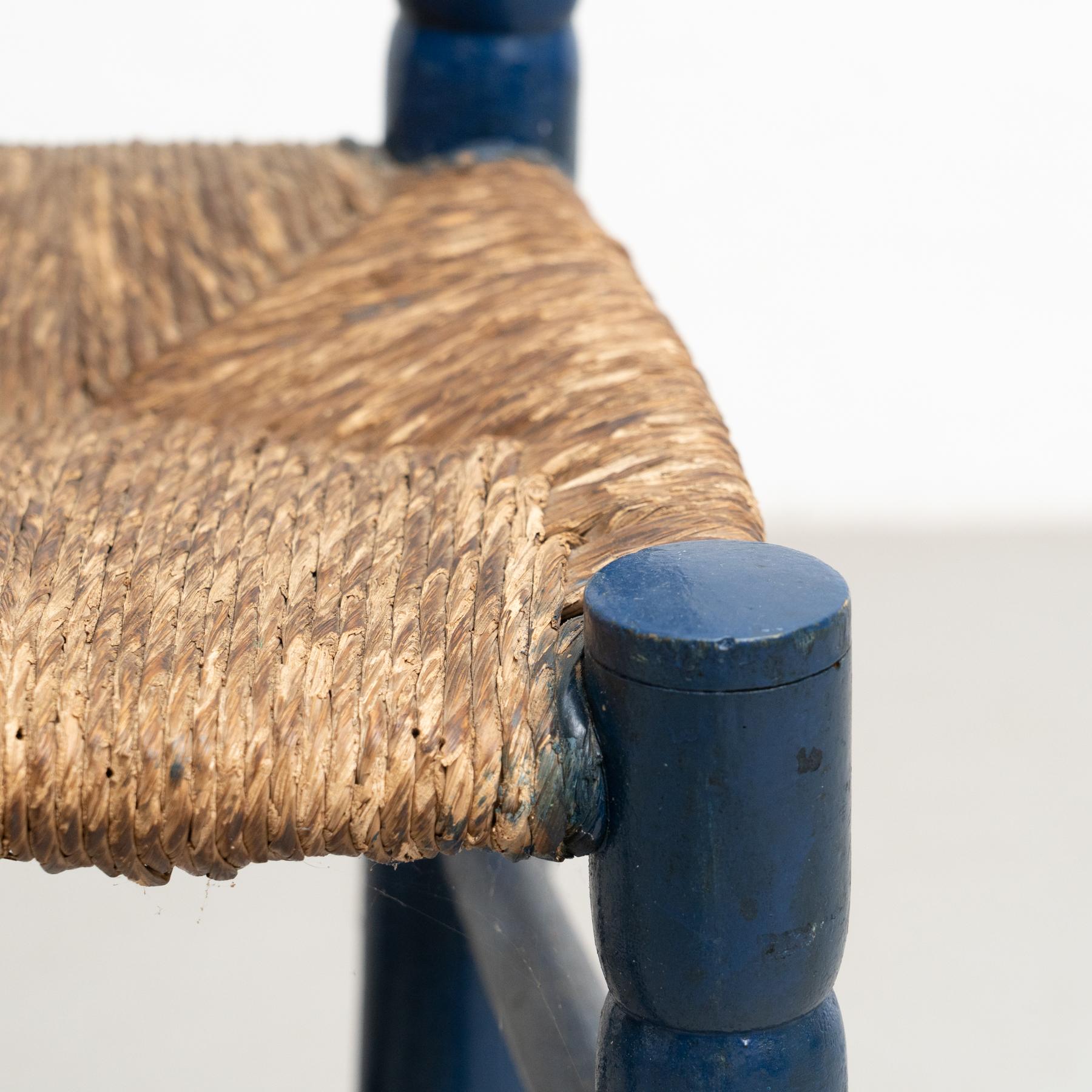 Rustic Traditional Hand-Painted Wood Chair, circa 1940 11