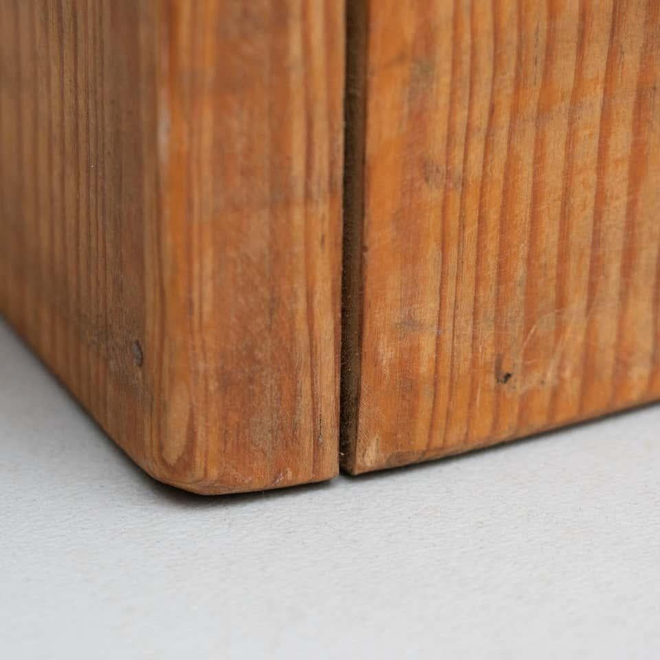 Rustic Traditional Wood Milking Stool, circa 1920 6
