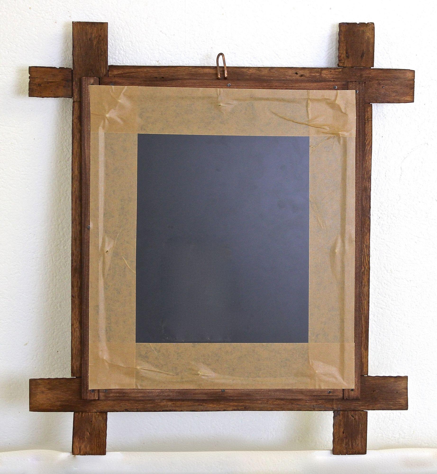 Rustic Tramp Art Wall Mirror with Chip Carvings, Austria circa 1880 For Sale 8