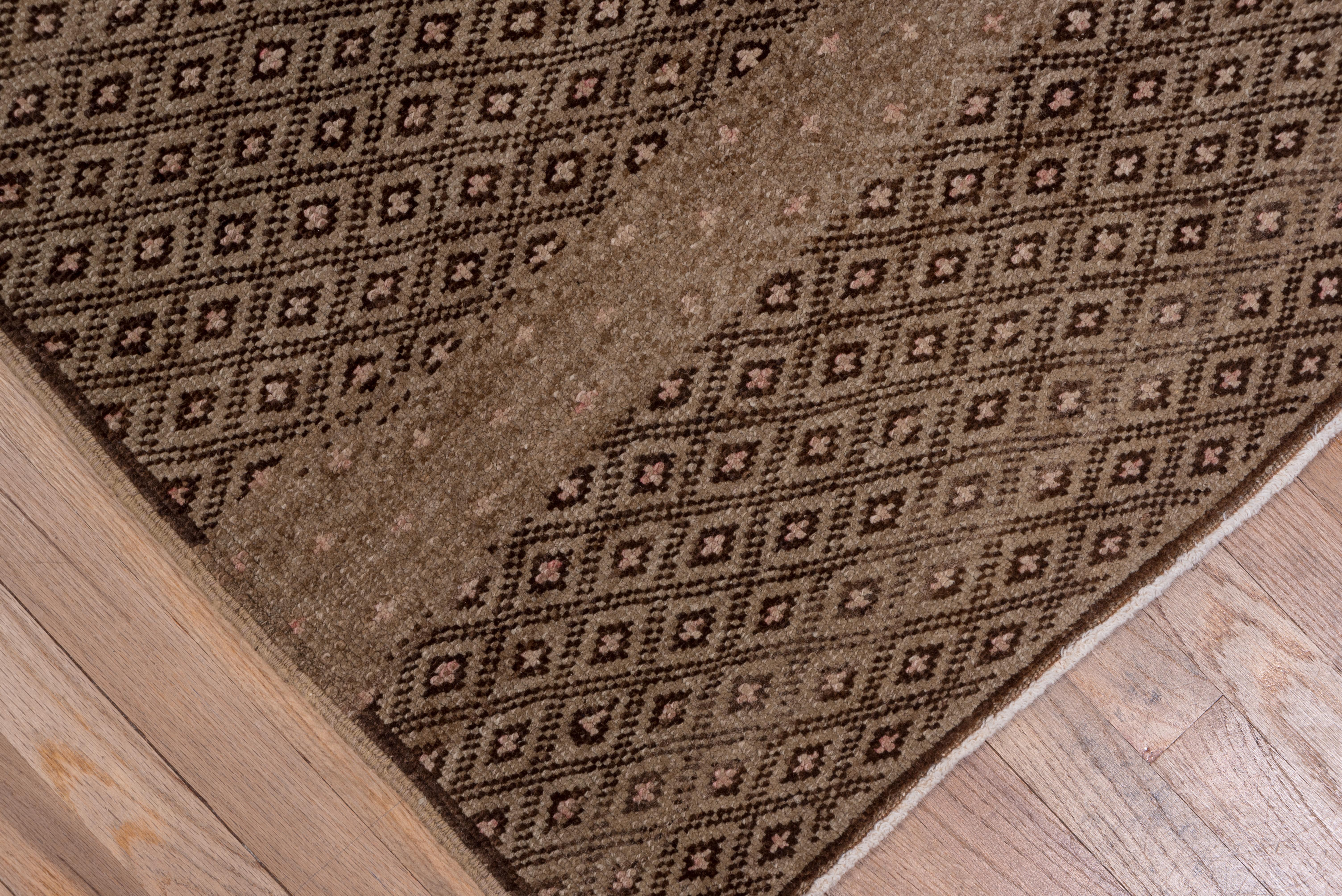 Hand-Knotted Rustic Transitional Oushak Runner For Sale