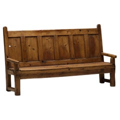 Rustic Travail Populaire Bench, France, 19th Century