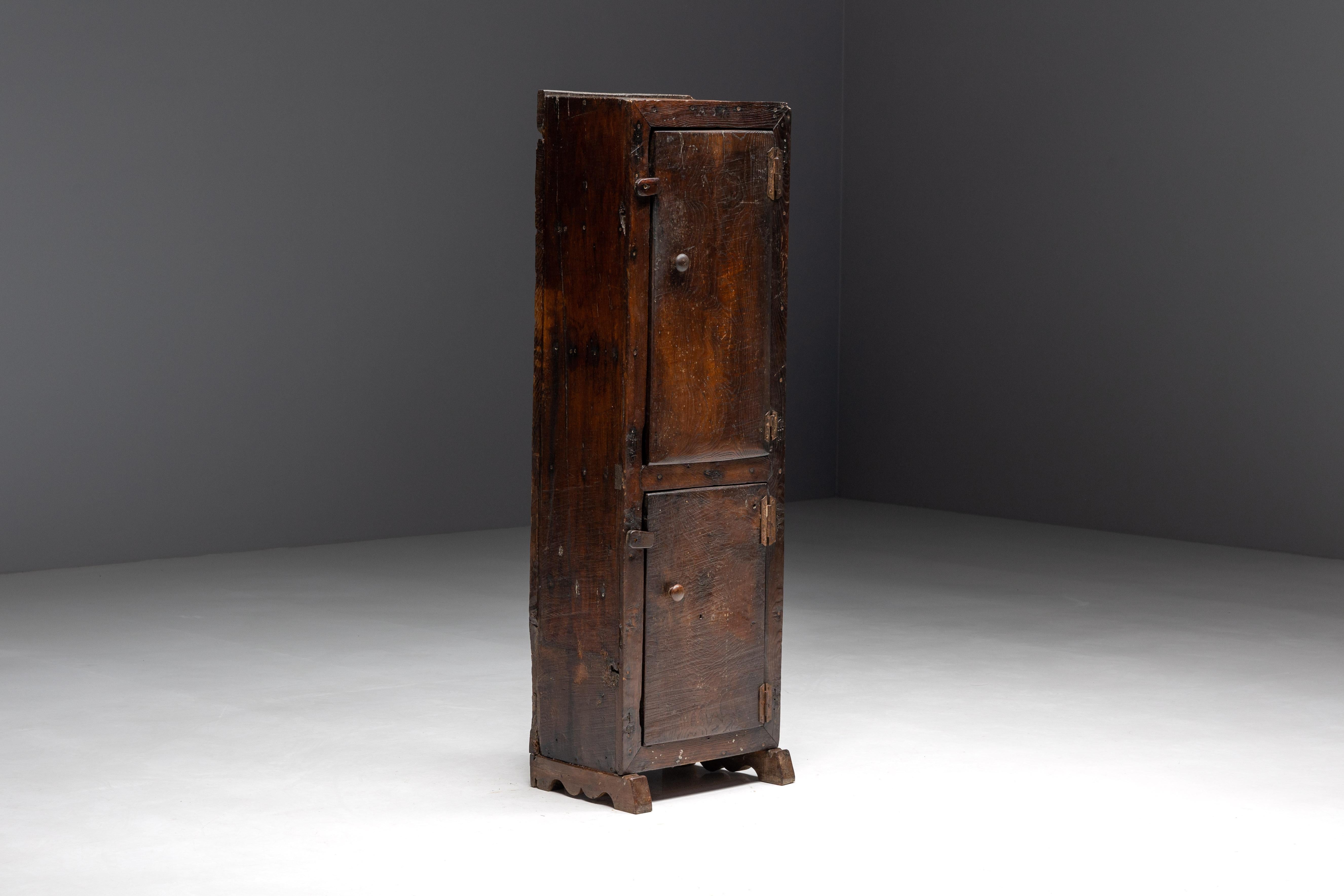 Rustic Travail Populaire Cabinet, France, 1850s In Excellent Condition For Sale In Antwerp, BE
