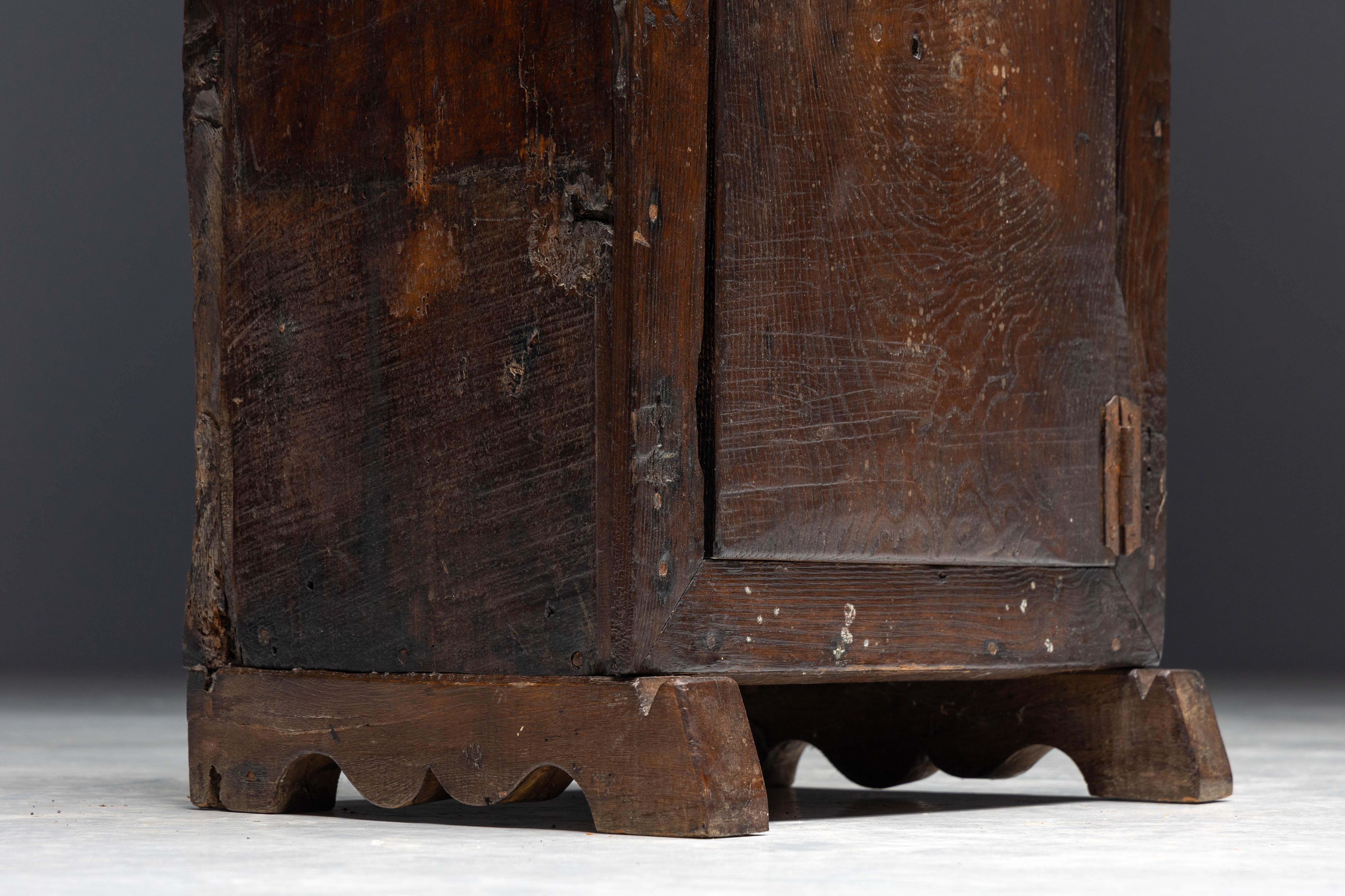Milieu du XIXe siècle Meuble de rangement populaire rustique, France, années 1850 en vente