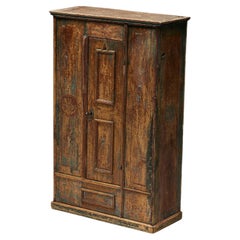 Antique Rustic Travail Populaire Cabinet, France, 18th Century
