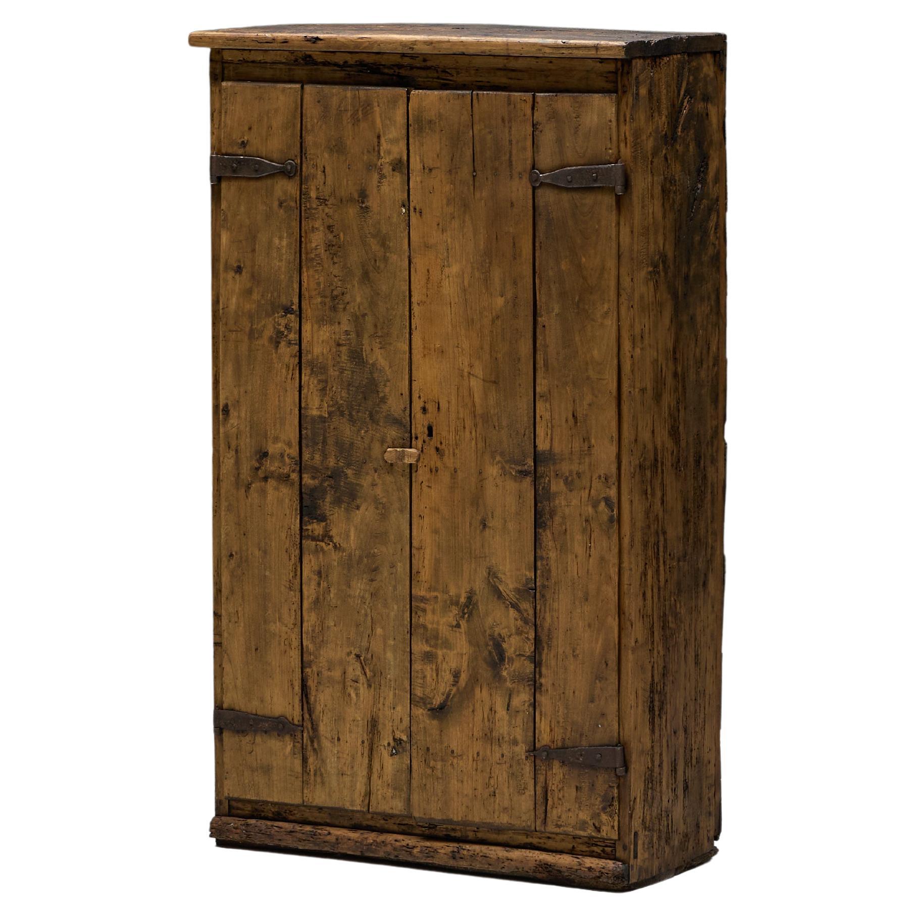 Rustic Travail Populaire Cabinet, France, Late 18th Century For Sale