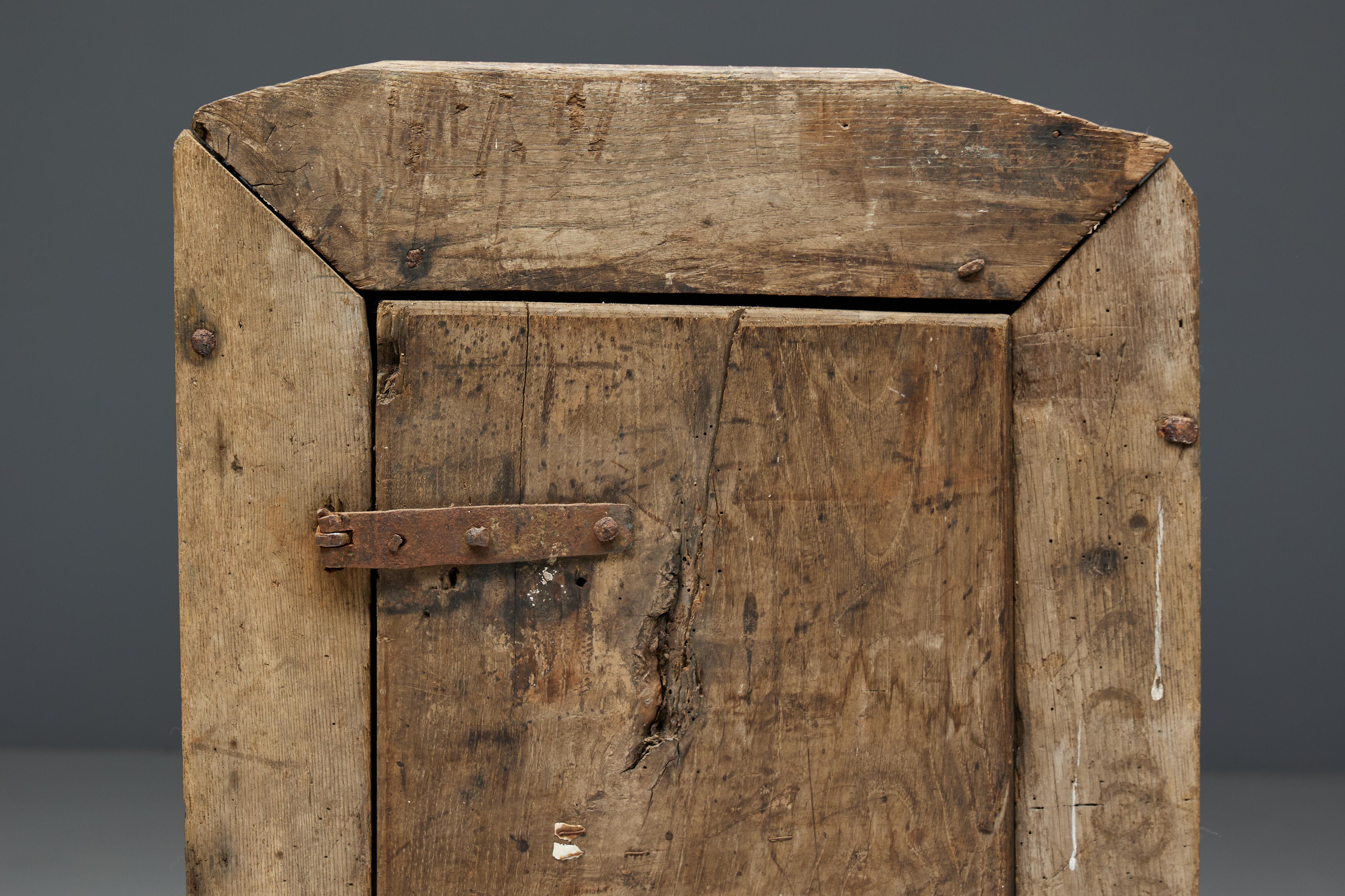 French Rustic Travail Populaire Cupboard, France, 18th Century For Sale