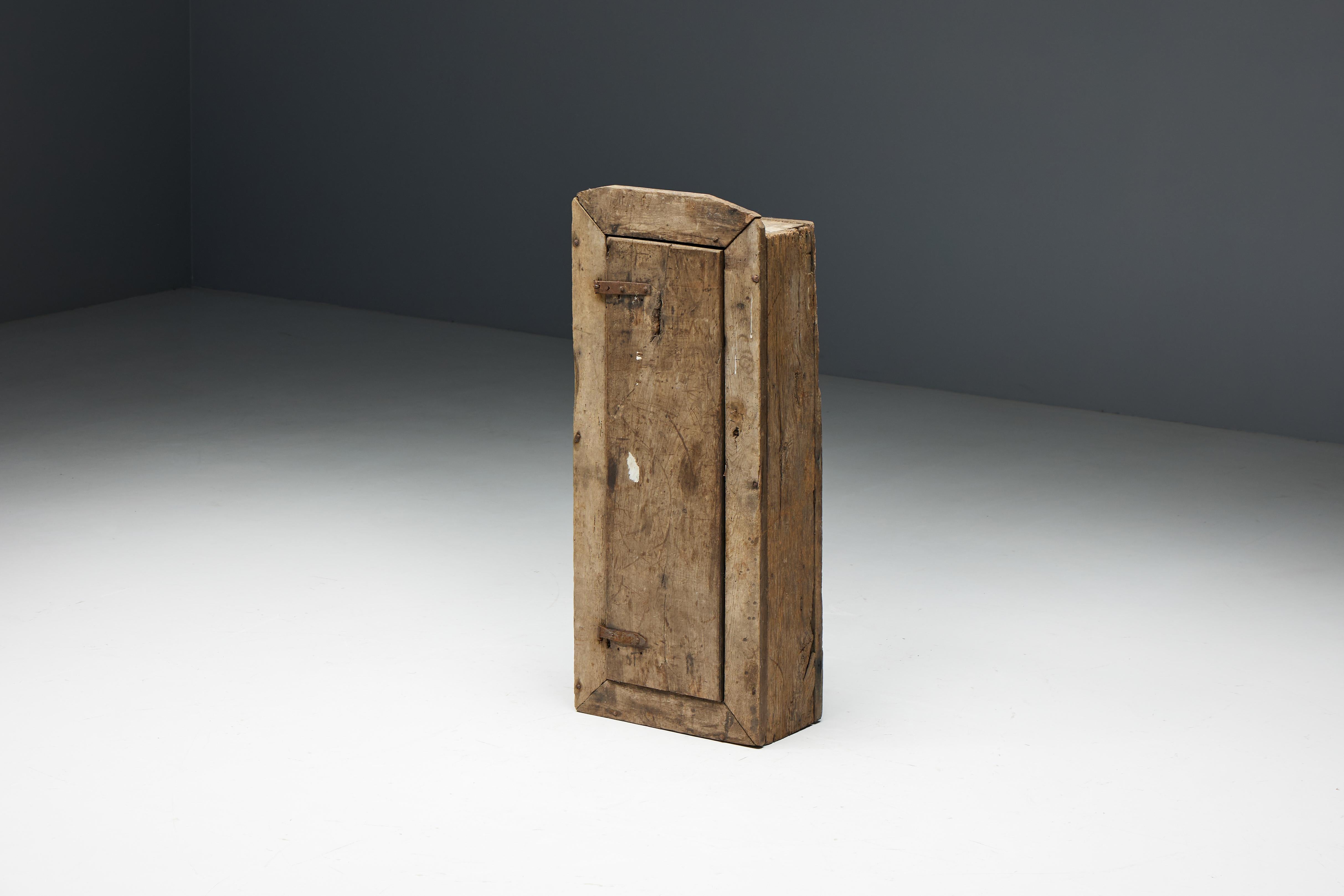 18th Century and Earlier Rustic Travail Populaire Cupboard, France, 18th Century For Sale