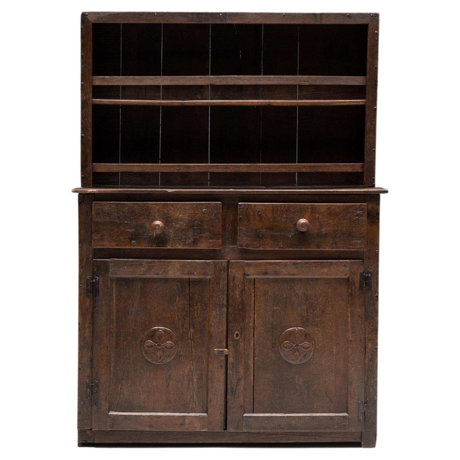 Rustic Travail Populaire Cupboard, France, Early 19th Century For Sale