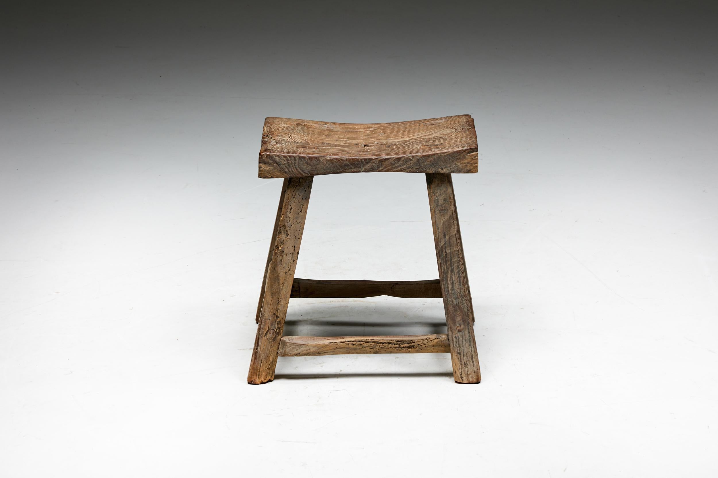 Travail Populaire; Art Populaire; Folk Art; Monoxylite; Stool; France; 20th Century; Rustic;

Rustic travail populaire stool, a charming piece that effortlessly transports you to the early 20th century France. Crafted with meticulous attention to